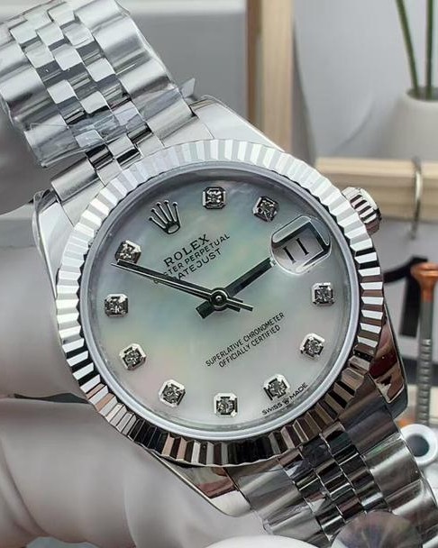 Rolex Lady-Datejust Super Clone 31mm Mother of Pearl White Dial 178274